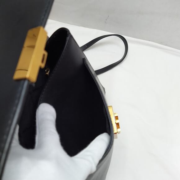 Michael Kors Mindy Black Leather Chain Pushlock Flap Closure Backpack - $398 main image 14